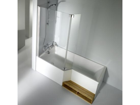 Vente Unique Baignoire Bain Douche 170 X 90 Cm JACOB DELAFON Neo Blanc Brillant Gauche