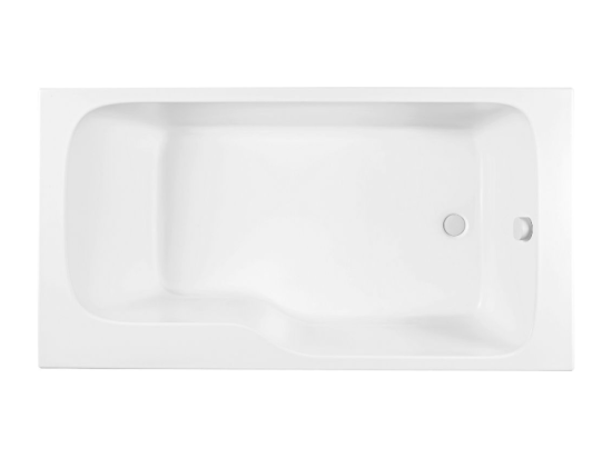 vente unique Baignoire bain douche JACOB DELAFON Malice antidérapante version droite 170x90 cm Blanc mat