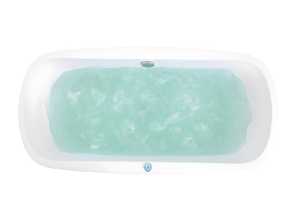 Vente Unique Baignoire Balnéo à Leds SIRGAO - 1 Place - 155L - 150*75 Cm - Blanche