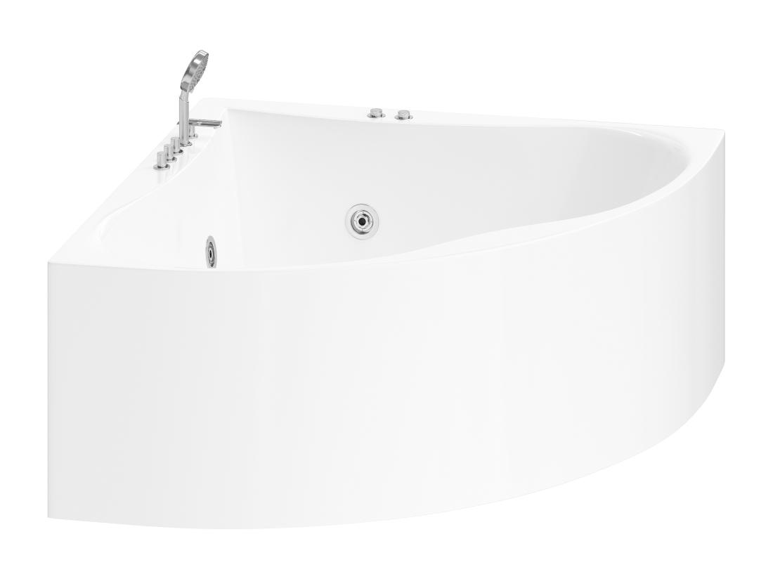 Vente Unique Baignoire Balnéo D'angle AGYNESS - 263L - 135*135*57 Cm