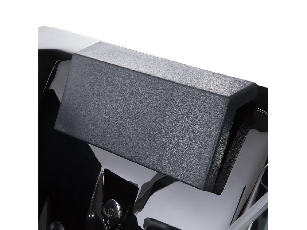 Vente Unique Baignoire Balnéo Noire 153 X 71 Cm Avec LED SAMANA