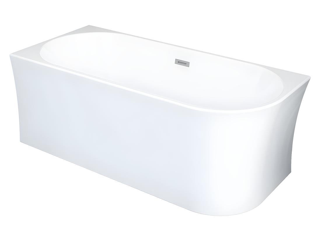 Vente Unique Baignoire D'angle - 201 L - 150 X 75 X 59 Cm - Blanche - Acrylique - Angle Gauche - PONTICOLA