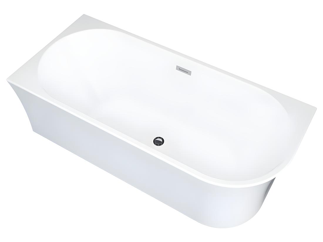 Vente Unique Baignoire D'angle - 201 L - 150 X 75 X 59 Cm - Blanche - Acrylique - Angle Gauche - PONTICOLA
