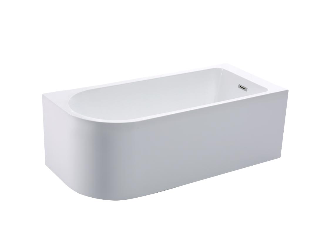 Vente Unique Baignoire D'angle - 201L - 150 X 75 X 58 Cm - Blanche - Angle Droit - ANIKA
