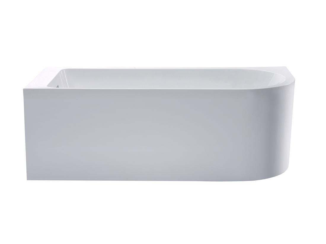 Vente Unique Baignoire D'angle - 201L - 150 X 75 X 58 Cm - Blanche - Angle Gauche - ANIKA