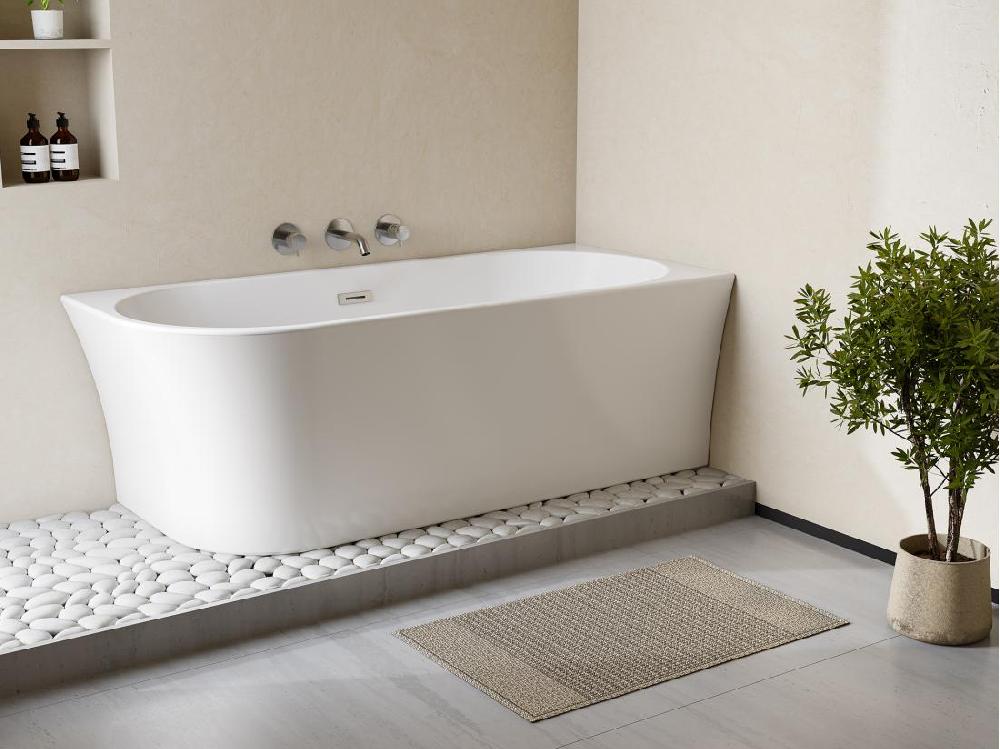vente unique Baignoire d'angle - 228 L - 170 x 75 x 59 cm - Blanche - Acrylique - Angle droit - PONTICOLA