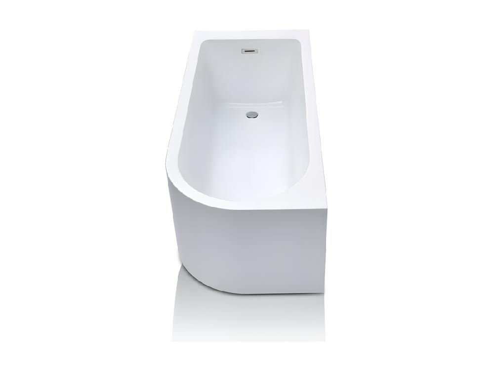 Vente Unique Baignoire D'angle - 240L - 170 X 75 X 58 Cm - Blanche - Angle Gauche - ANIKA