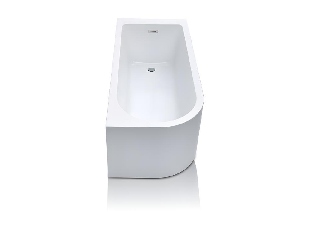 Vente Unique Baignoire D'angle - 240L - 170 X 75 X 58 Cm - Blanche - Angle Droit - ANIKA