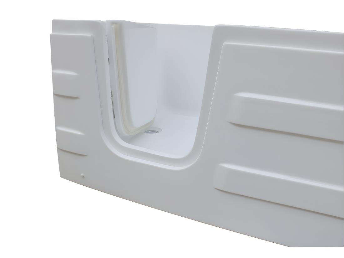 Vente Unique Baignoire D'angle Avec Porte SERVEE - 235L - 170*76*62cm - Angle Gauche