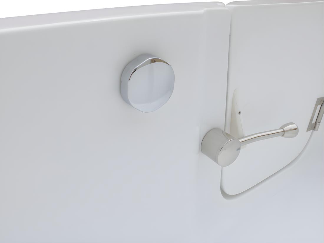 Vente Unique Baignoire D'angle Avec Porte SERVEE - 235L - 170*76*62cm - Angle Gauche