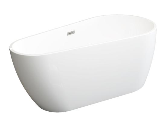 Vente Unique Baignoire îlot Asymétrique - 240 L - 160 X 80 X 59 Cm - Blanche - Acrylique - LEPINE