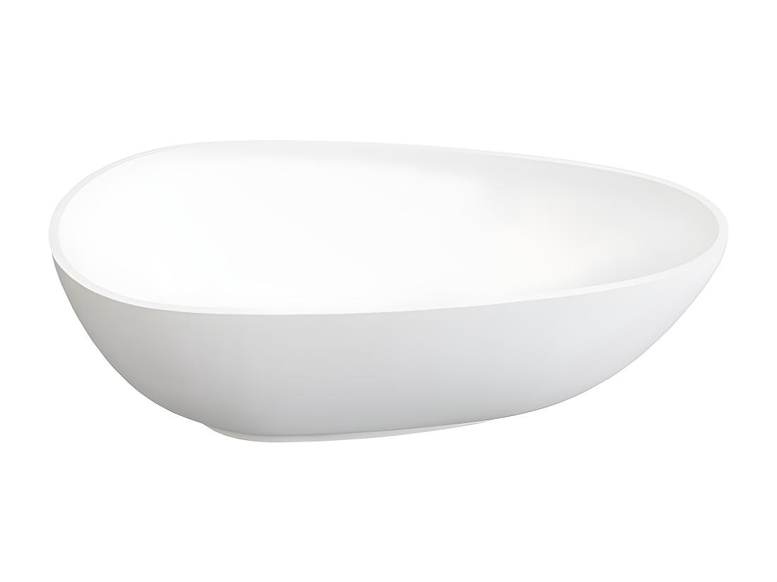 Vente Unique Baignoire îlot Asymétrique En Solid Surface - 268 L - 172 X 83 X 53 Cm - Blanche - FENICE