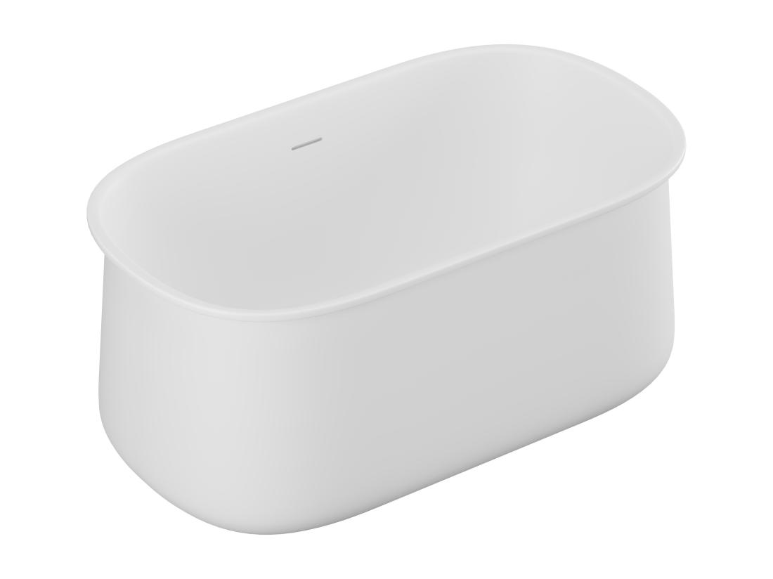 Vente Unique Baignoire îlot Blanche Mate - 130 X 74 X 60 Cm - 195 L - CALDRIA