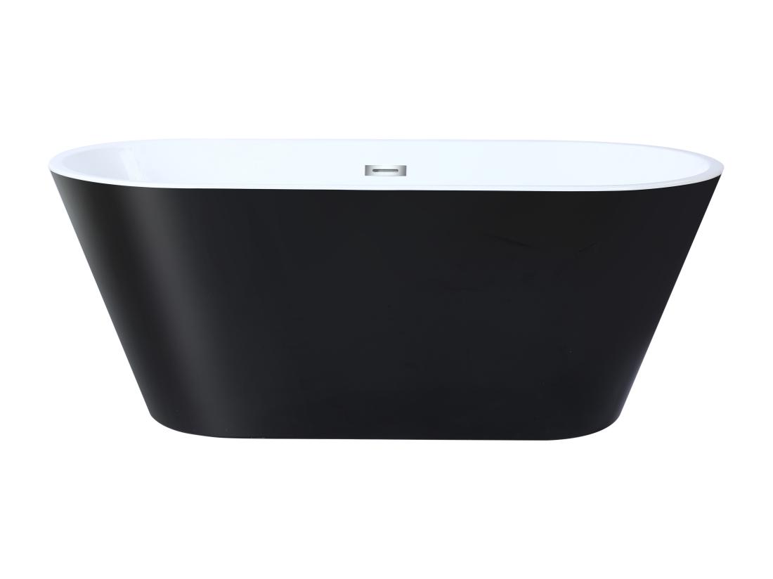 Vente Unique Baignoire îlot Design - 201 L - 150 X 70 X 58 Cm - Noire - TWIGGY