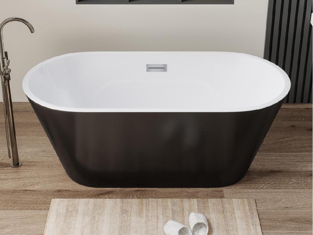 vente unique Baignoire îlot design - 201 L - 150 x 70 x 58 cm - Noire - TWIGGY