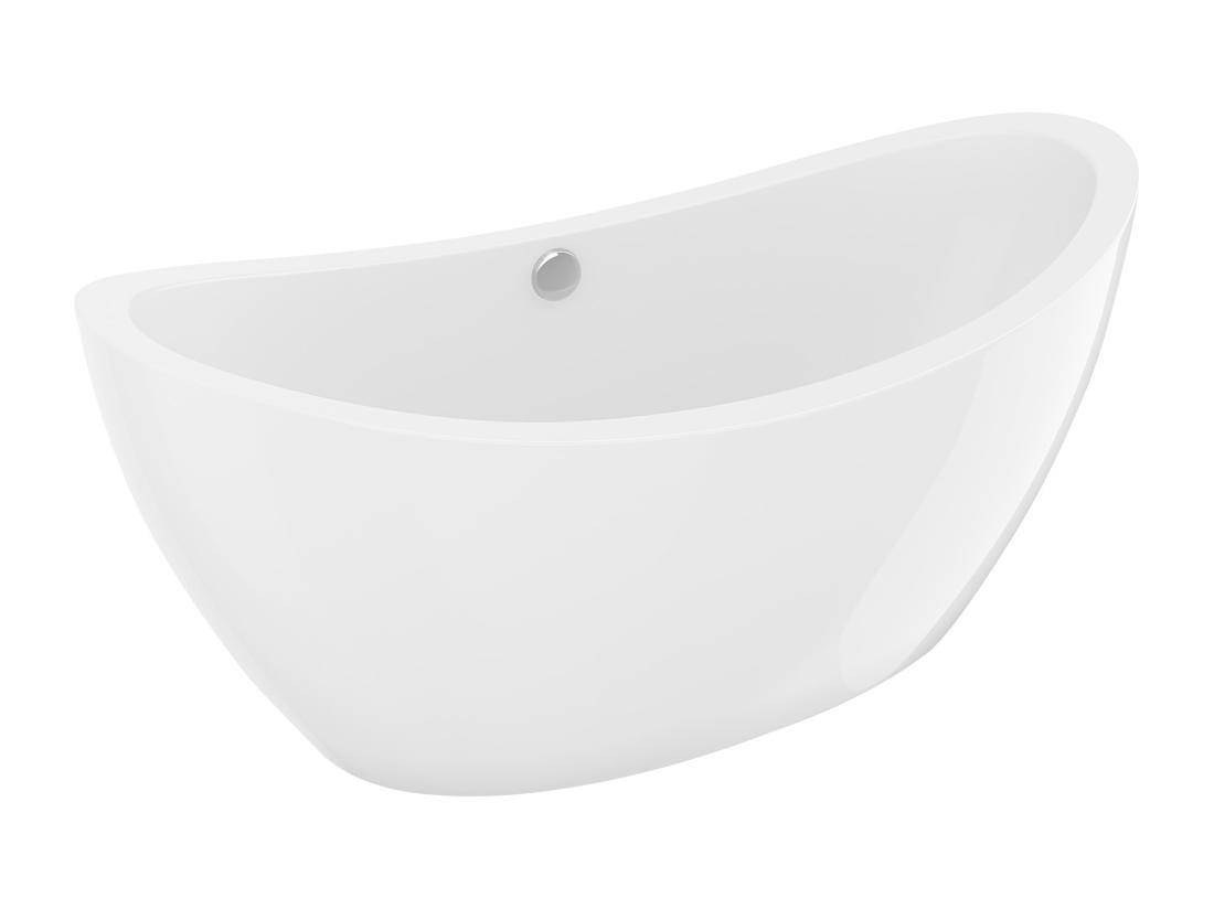 Vente Unique Baignoire îlot Design Blanche - 225L - 170 X 83 X 77cm - ALDA