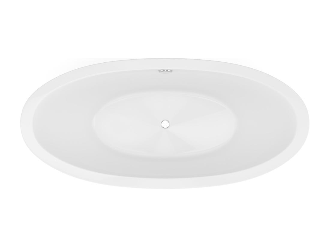 Vente Unique Baignoire îlot Design Blanche - 225L - 170 X 83 X 77cm - ALDA
