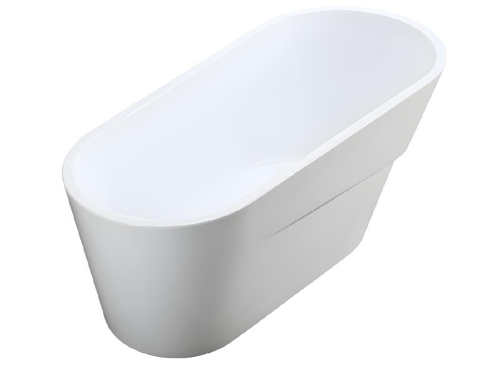 Vente Unique Baignoire îlot Design Ovale ATLANTA Blanche 170 Cm
