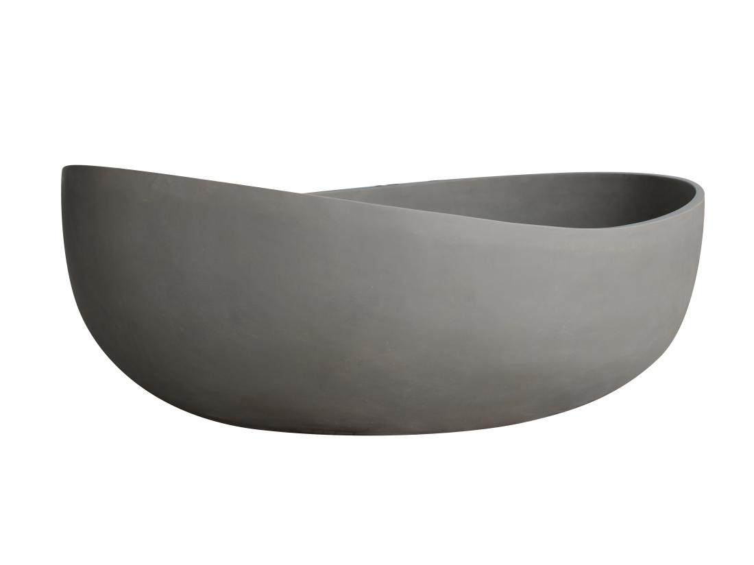 Vente Unique Baignoire îlot En Béton - 400L - 160 X 100 X 59 4 Cm - IVANOVO