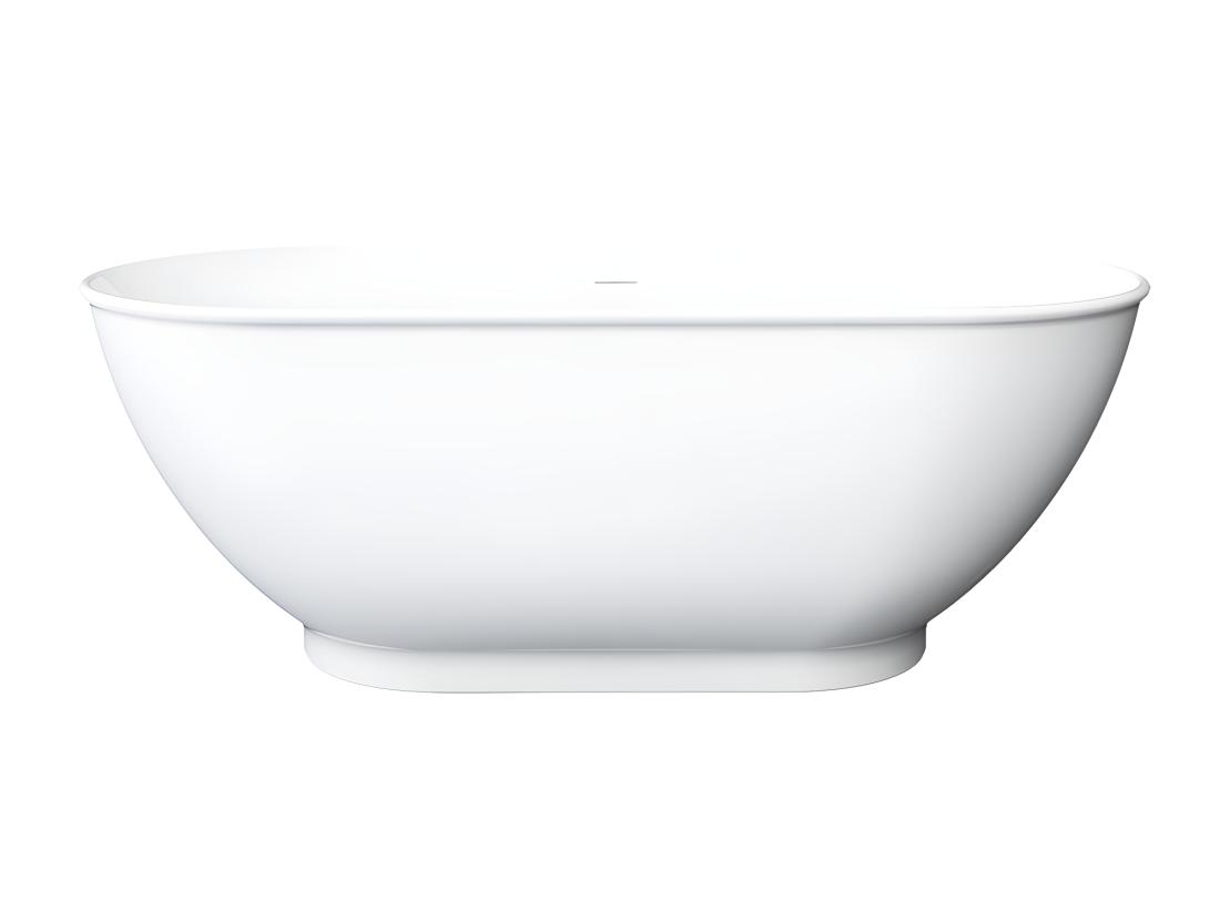 Vente Unique Baignoire îlot Ovale - 210L - 150 X 74 X 57 Cm - Blanc Brillant - Acrylique - MOBULA
