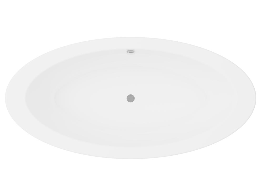 Vente Unique Baignoire îlot Ovale - 251 L - 185 X 90 X 58 Cm - Noire - Acrylique - MARMATI