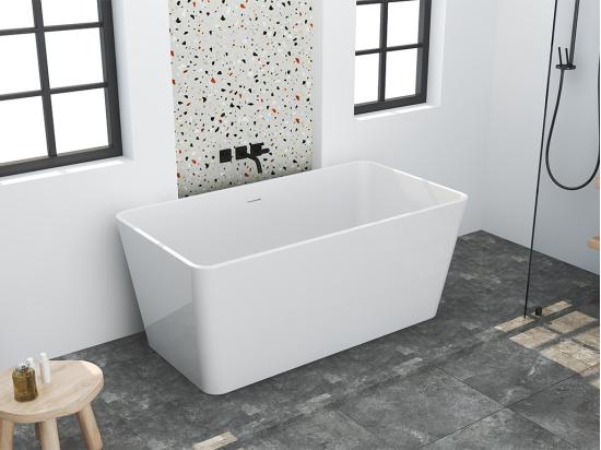Vente Unique Baignoire îlot Rectangulaire - 208 L - 150 X 75 X 55 Cm - Blanche - Acrylique - SPICARA