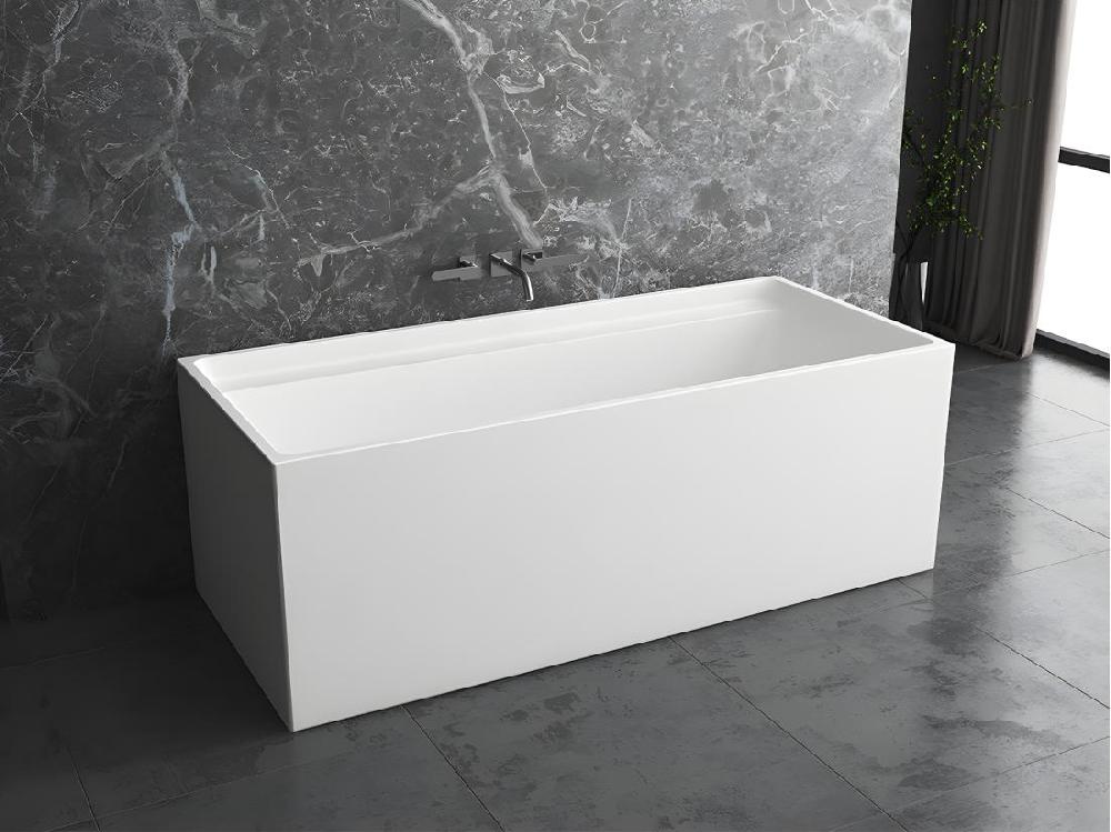 Vente Unique Baignoire îlot Rectangulaire - 232 L - 150 X 75 X 60 Cm - Blanche - Acrylique - ASPIUS