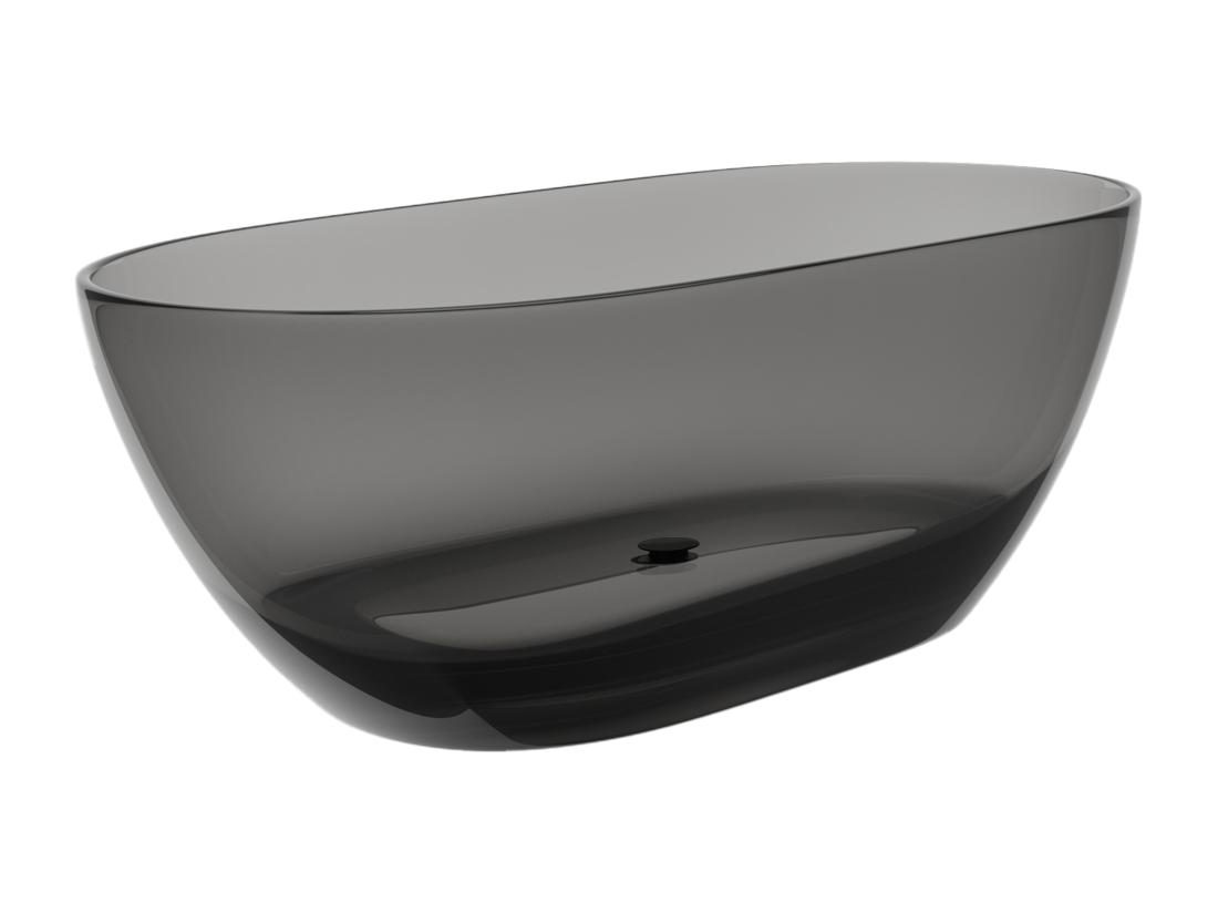 Vente Unique Baignoire îlot Translucide - 292L - 160 X 72 X 56 Cm - Gris - Résine - SPAVO