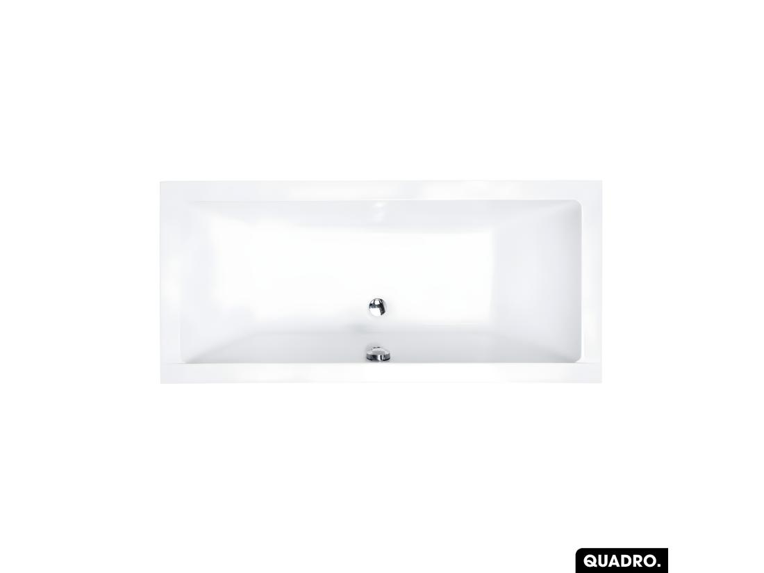 vente unique Baignoire rectangulaire - avec Tablier Blanc et Repose Tête OFFERT