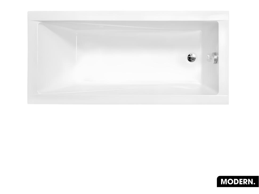 vente unique Baignoire rectangulaire - avec Tablier Blanc et Repose Tête OFFERT