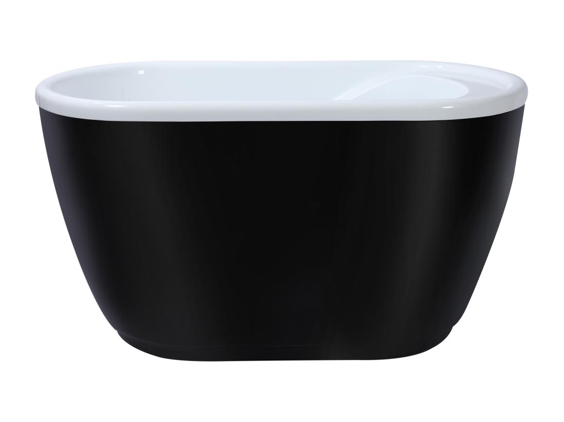 Vente Unique Baignoire Sabot - 165 L - 120 X 75 X 65 Cm - Noire - PICCOLA