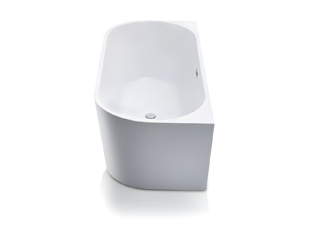 Vente Unique Baignoire Semi îlot - 200L - 149 5 X 75 X 58 Cm - Blanche - Acrylique - DIVINA