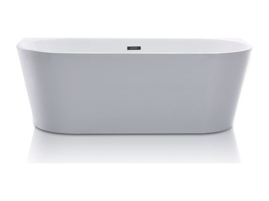 Vente Unique Baignoire Semi îlot - 245L - 170 X 75 X 58 Cm - Blanche - Acrylique - DIVINA