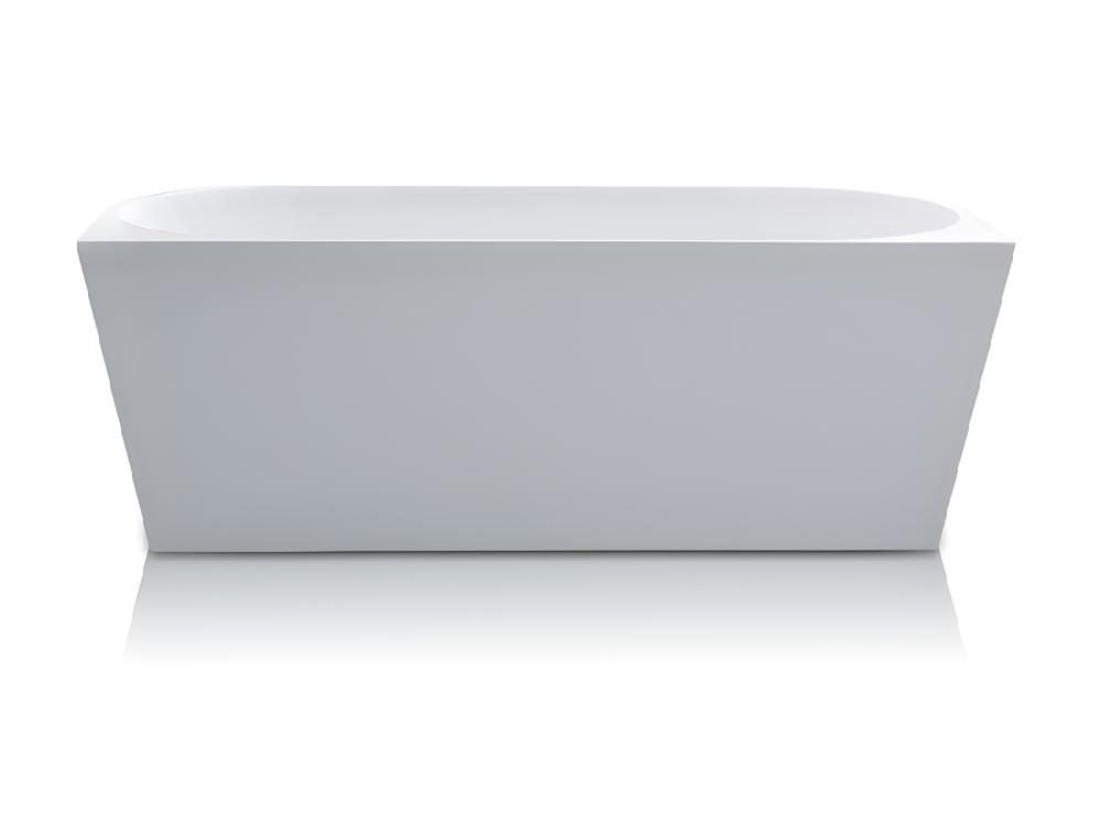 Vente Unique Baignoire Semi îlot - 255L - 180 X 75 X 58 Cm - Blanche - Acrylique - DIVINA