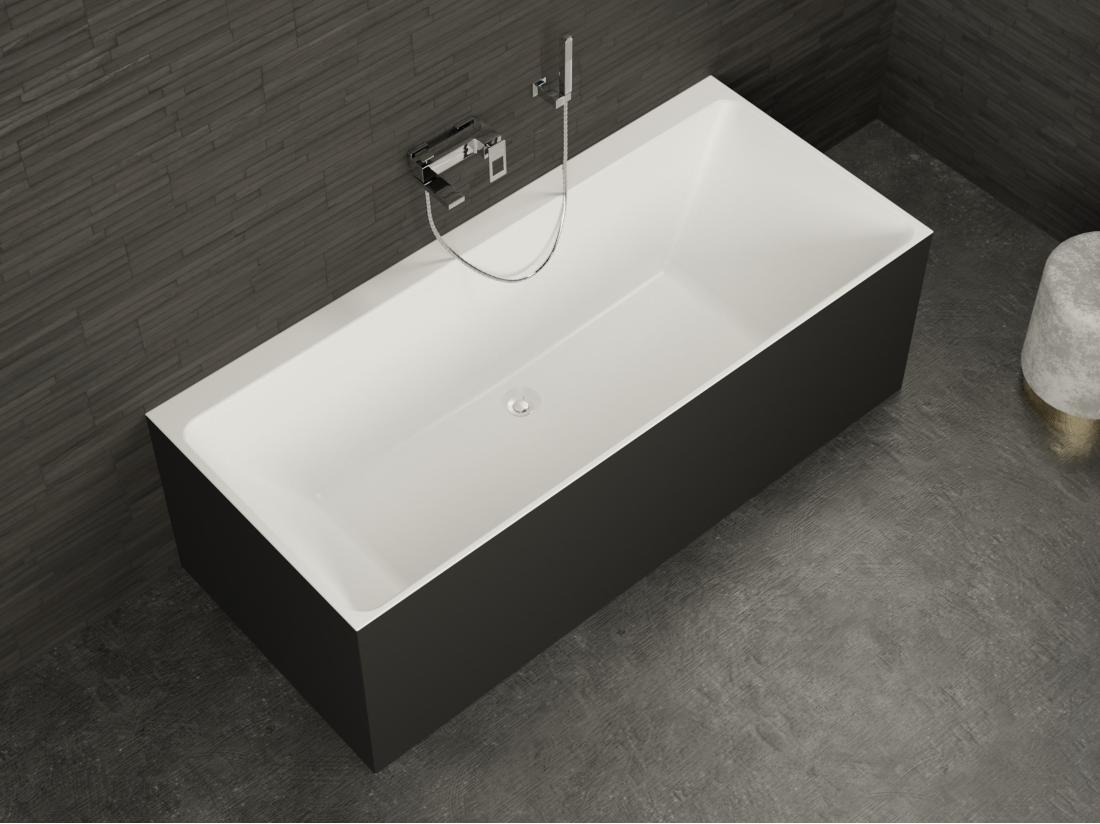Vente Unique Baignoires Ilot COBALT 170 Noire 170 X75 X56 Cm By SPALINA