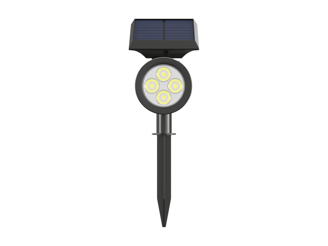 Vente Unique Balise Ou Applique Solaire Orientable - 300 Lumens - Noir - SLATINE