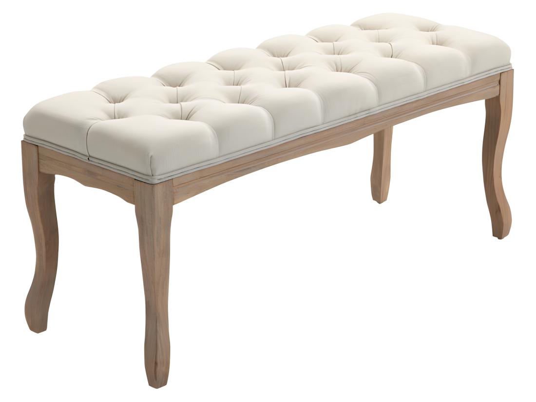 Vente Unique Banc Banquette Capitonnée HOBART Beige