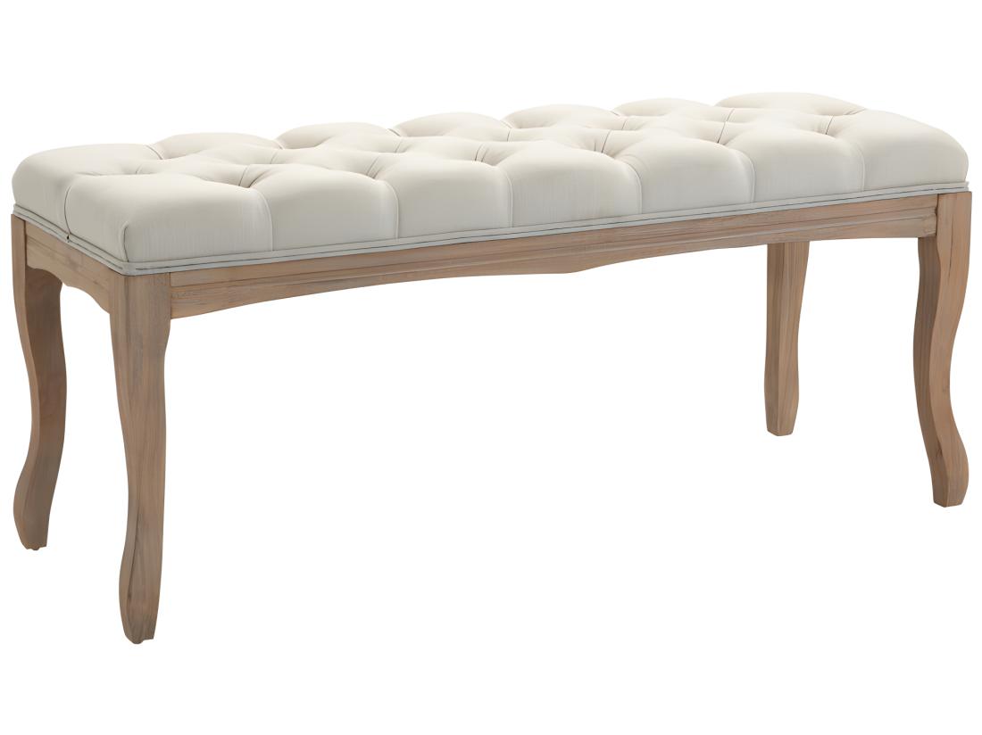 Vente Unique Banc Banquette Capitonnée HOBART Beige