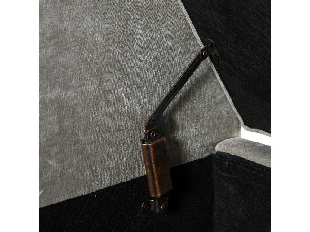 Vente Unique Banc Banquette Design Contemporain Accoudoirs Courbés Fonction De Rangement 2 En 1 136 5 X 45lx 62 Cm Gris