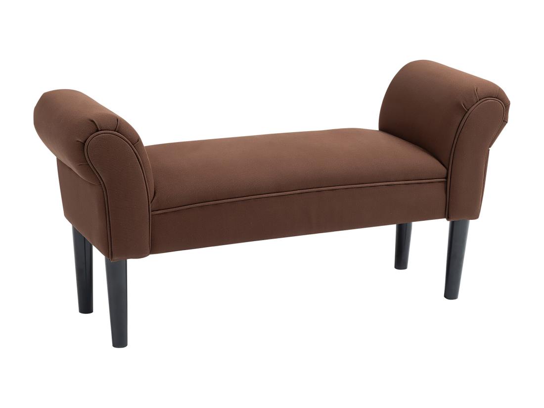 Vente Unique Banc Banquette Design Contemporain Accoudoirs Courbés Grand Confort 102L X 31l X 51H Cm Chocolat