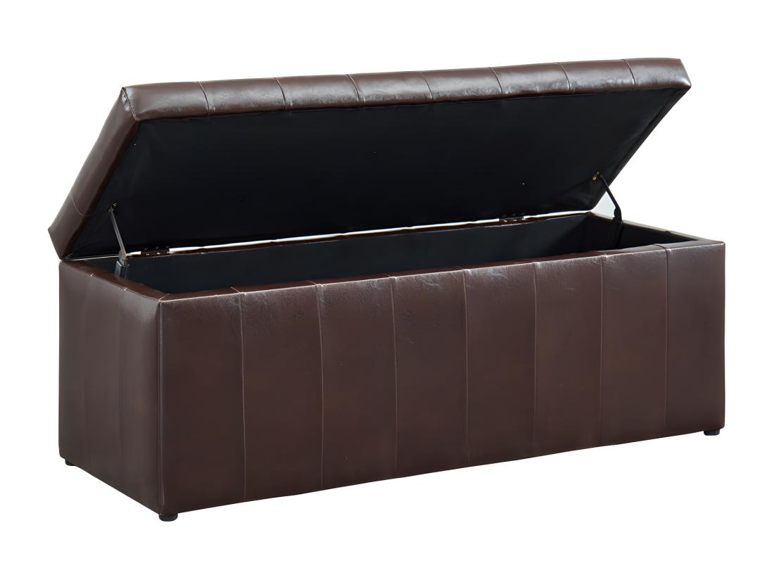 Vente Unique Banc Coffre De Rangement CONCIERTO En Simili - Marron