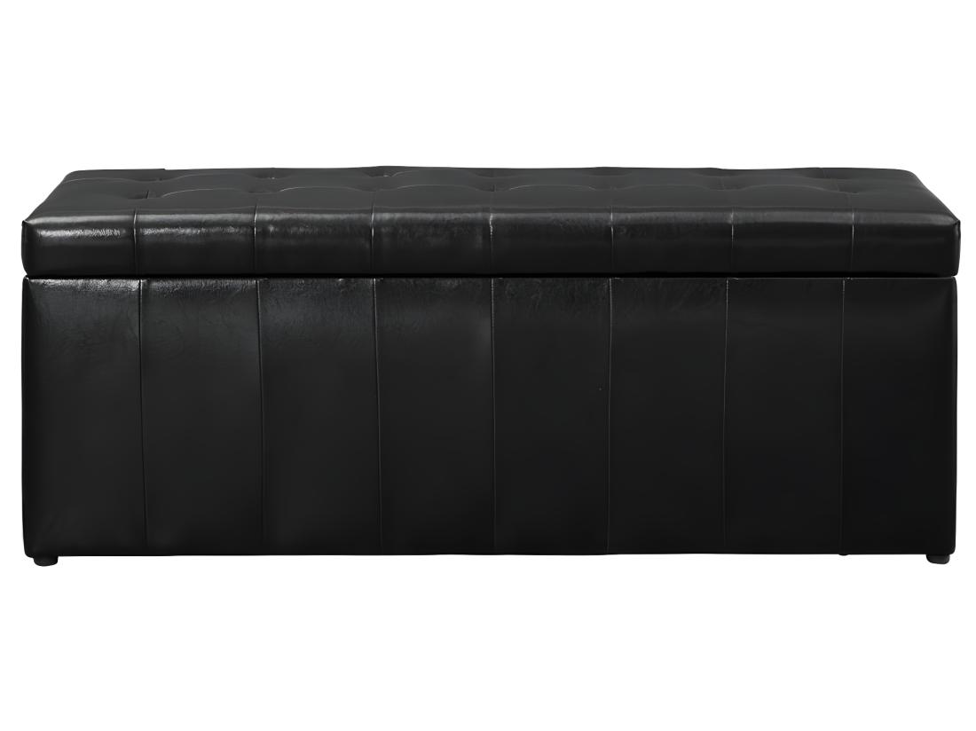 Vente Unique Banc Coffre De Rangement CONCIERTO En Simili - Noir