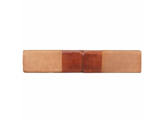 Vente Unique Banc De Gymnastique Marron 160 Cm Cuir Véritable Et Toile