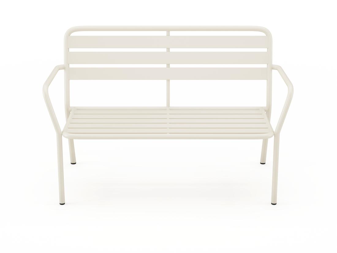 Vente Unique Banc De Jardin En Métal - Beige - MIRMANDE De MYLIA