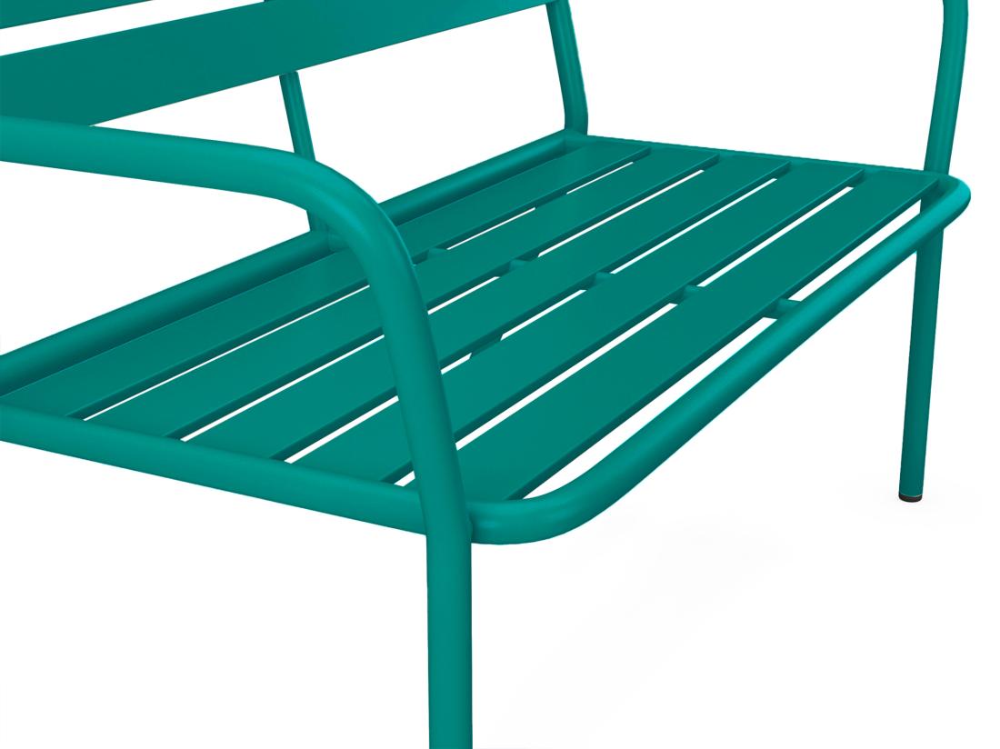 Vente Unique Banc De Jardin En Métal - Bleu Canard - MIRMANDE De MYLIA