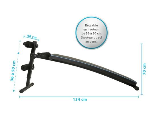 Vente Unique Banc De Musculation APOLLON Appareil De Fitness Multifonction Avec Hauteur D'inclinaison Réglable - Charge Max 110Kg