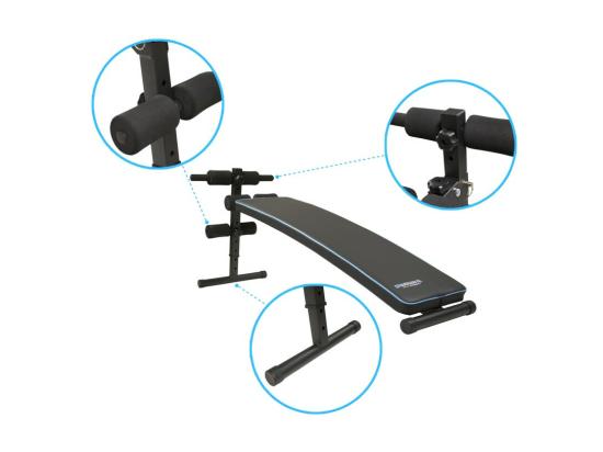 Vente Unique Banc De Musculation APOLLON Appareil De Fitness Multifonction Avec Hauteur D'inclinaison Réglable - Charge Max 110Kg