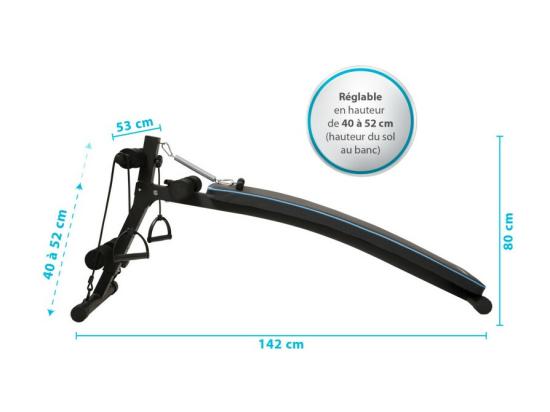 Vente Unique Banc De Musculation ARTEMIS Appareil De Fitness Multifonction Avec Sangles De Résistance Et Hauteur Réglable