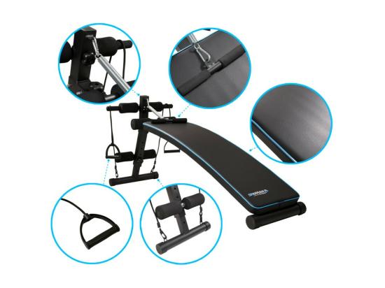 vente unique Banc de Musculation ARTEMIS Appareil de fitness multifonction avec sangles de résistance et Hauteur réglable