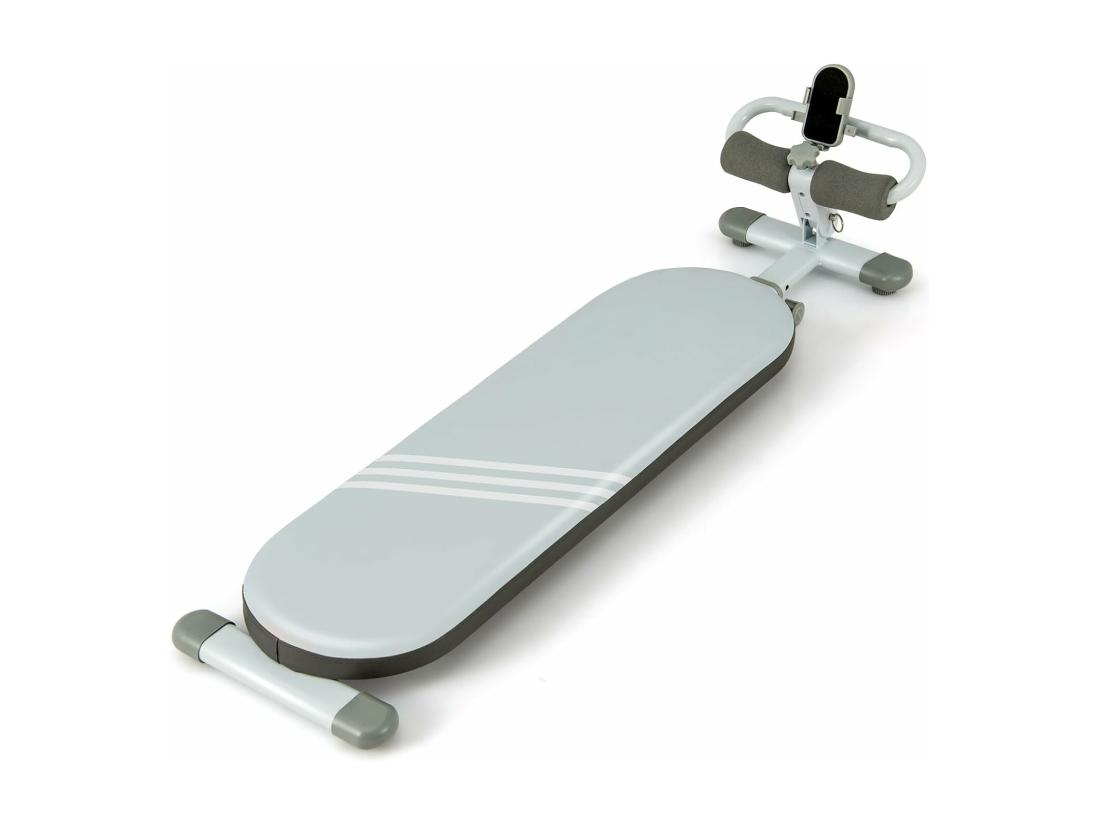 vente unique Banc de Musculation Multifonction avec 3 Angles et Longueur Réglable Banc de Redressement Assis Pliable Charge 150KG Plateforme d'Entraînement (Bleu)